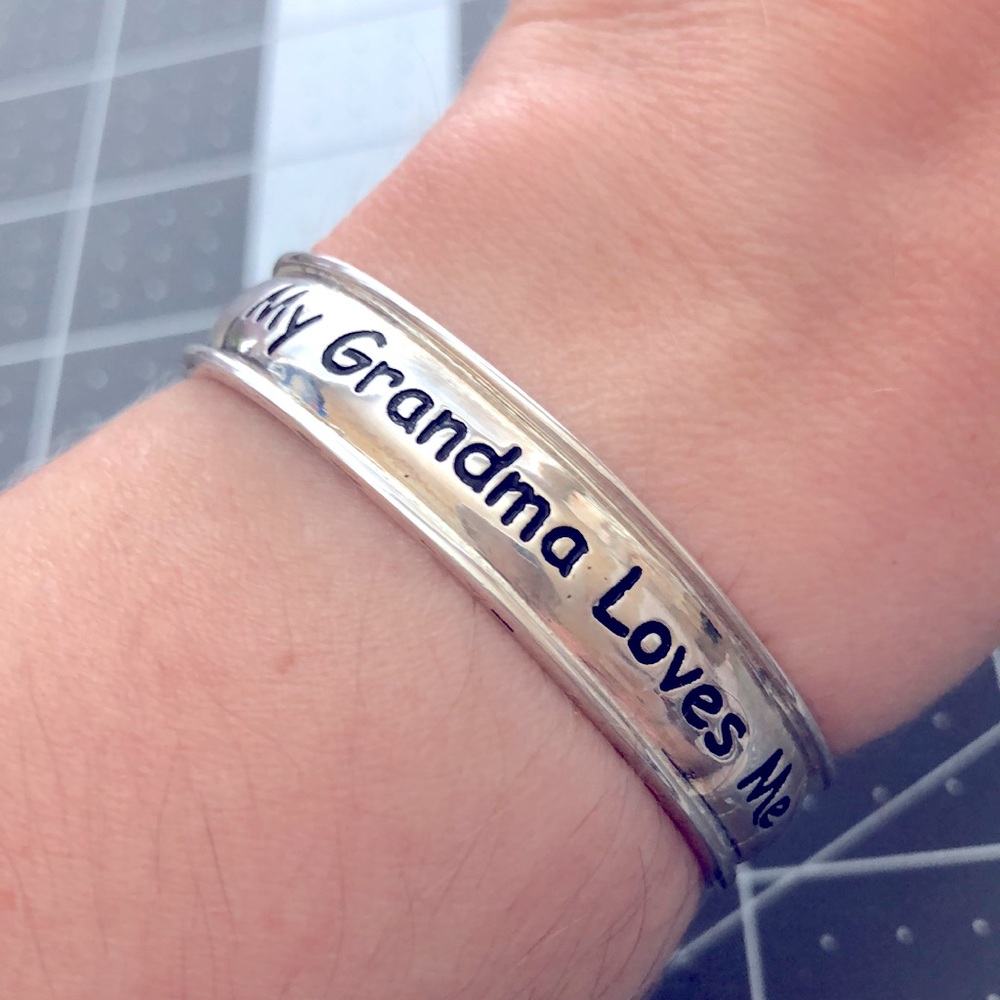 Sterling 925 “My Grandma Loves Me” child Bracelet